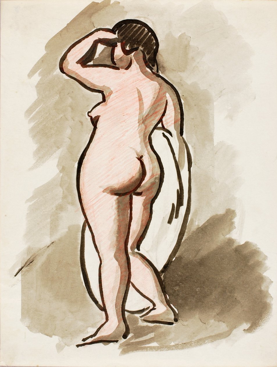 Nudo femminile in piedi da Carl Newman
