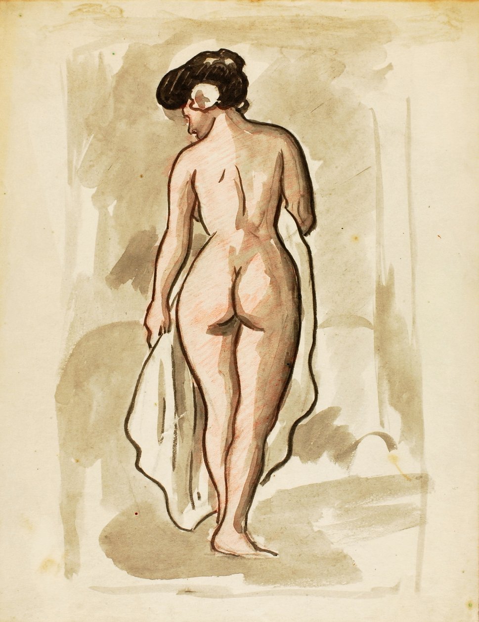 Nudo femminile in piedi da Carl Newman