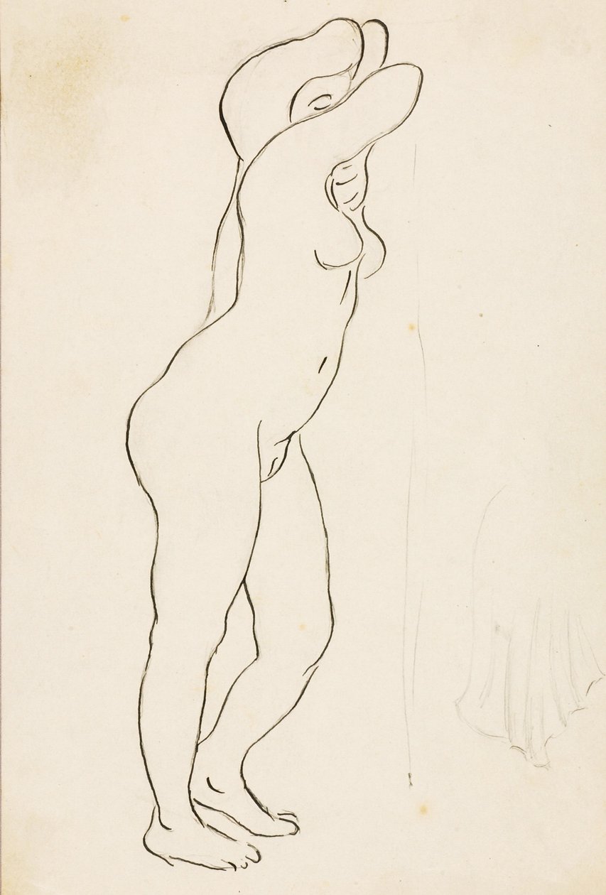 Nudo femminile in piedi da Carl Newman
