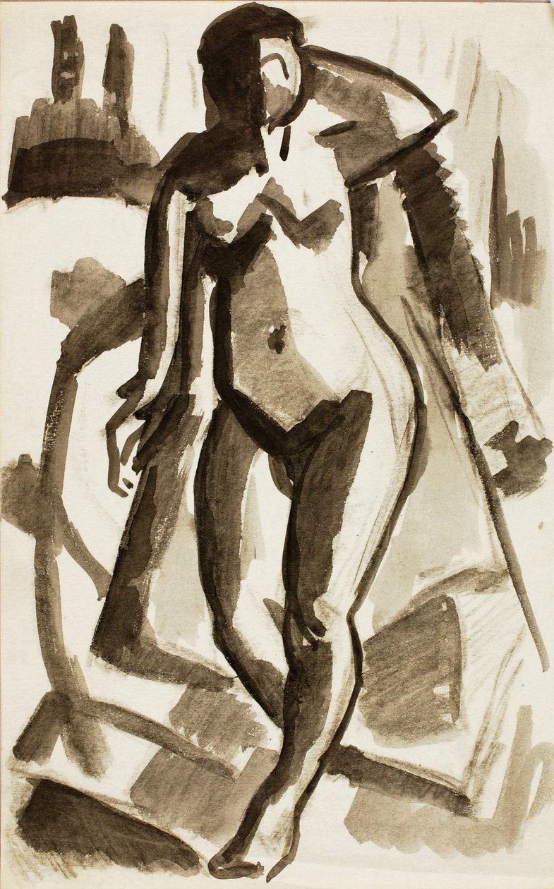 Nudo femminile in piedi da Carl Newman