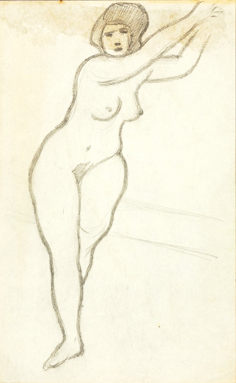 Nudo femminile in piedi da Carl Newman