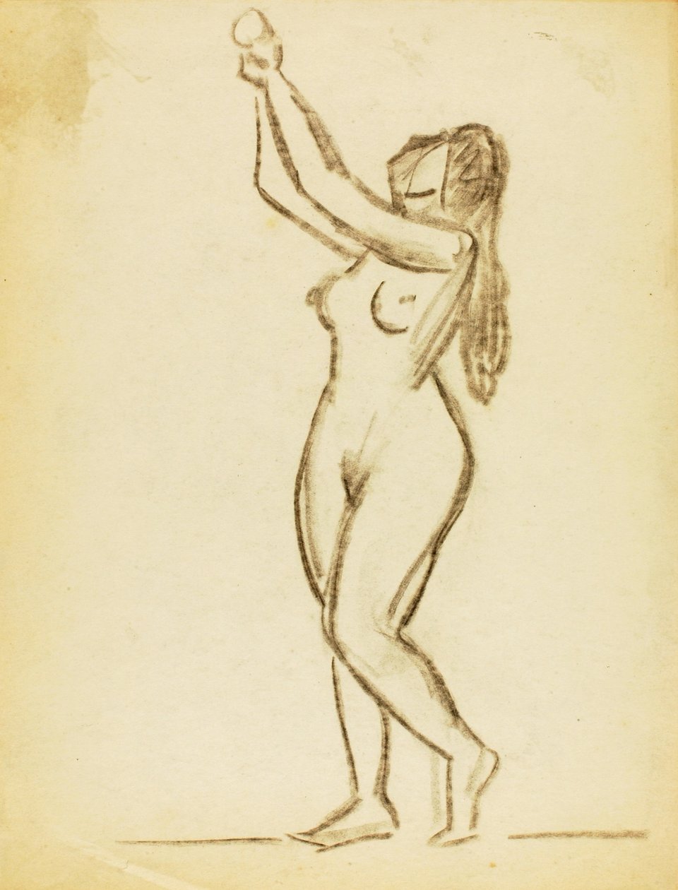 Nudo femminile in piedi da Carl Newman