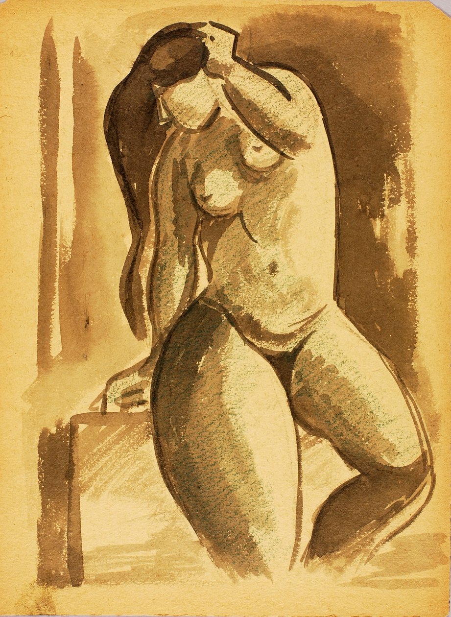 Nudo femminile in piedi da Carl Newman