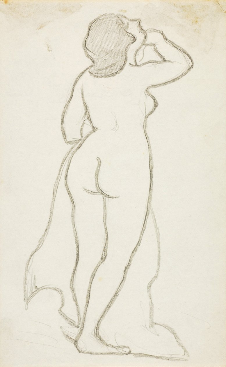 Nudo femminile in piedi da Carl Newman