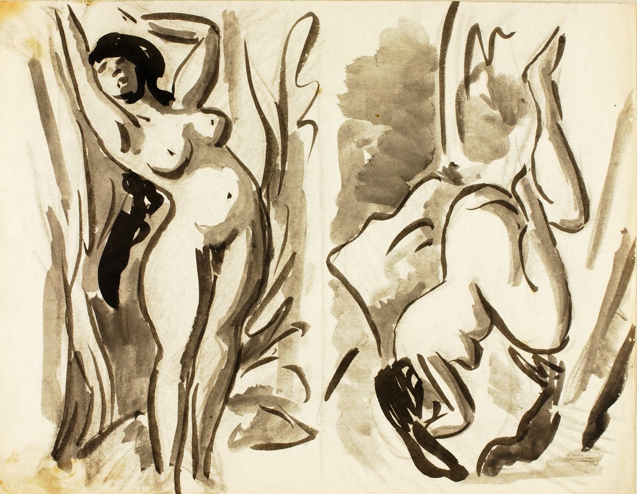 Due nudi femminili reclinati da Carl Newman