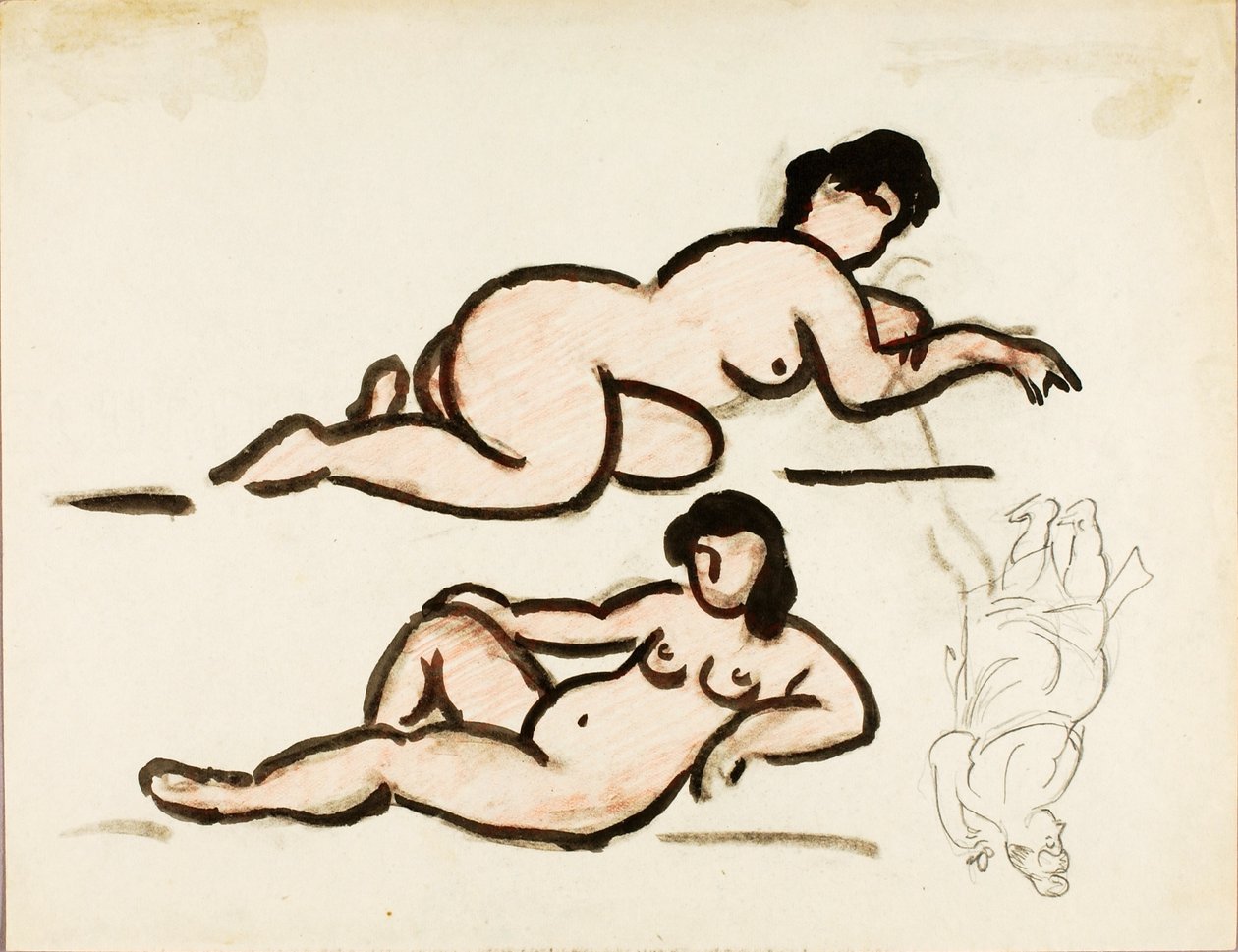 Due nudi femminili reclinati da Carl Newman