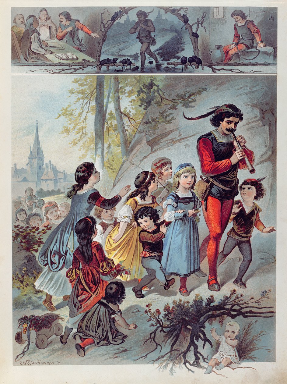 Il Pifferaio Magico di Hamelin, c.1880 da Carl Offterdinger