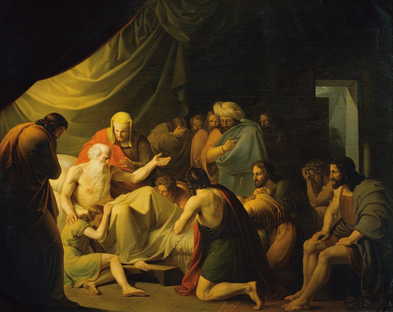 Giacobbe benedice i figli di Giuseppe da Carl Peter Goebel d. Ä.