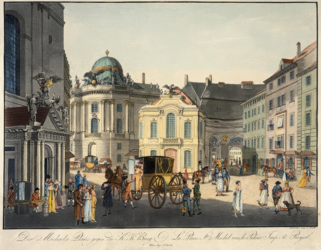 La piazza di San Michele verso il castello imperiale da Carl Schütz
