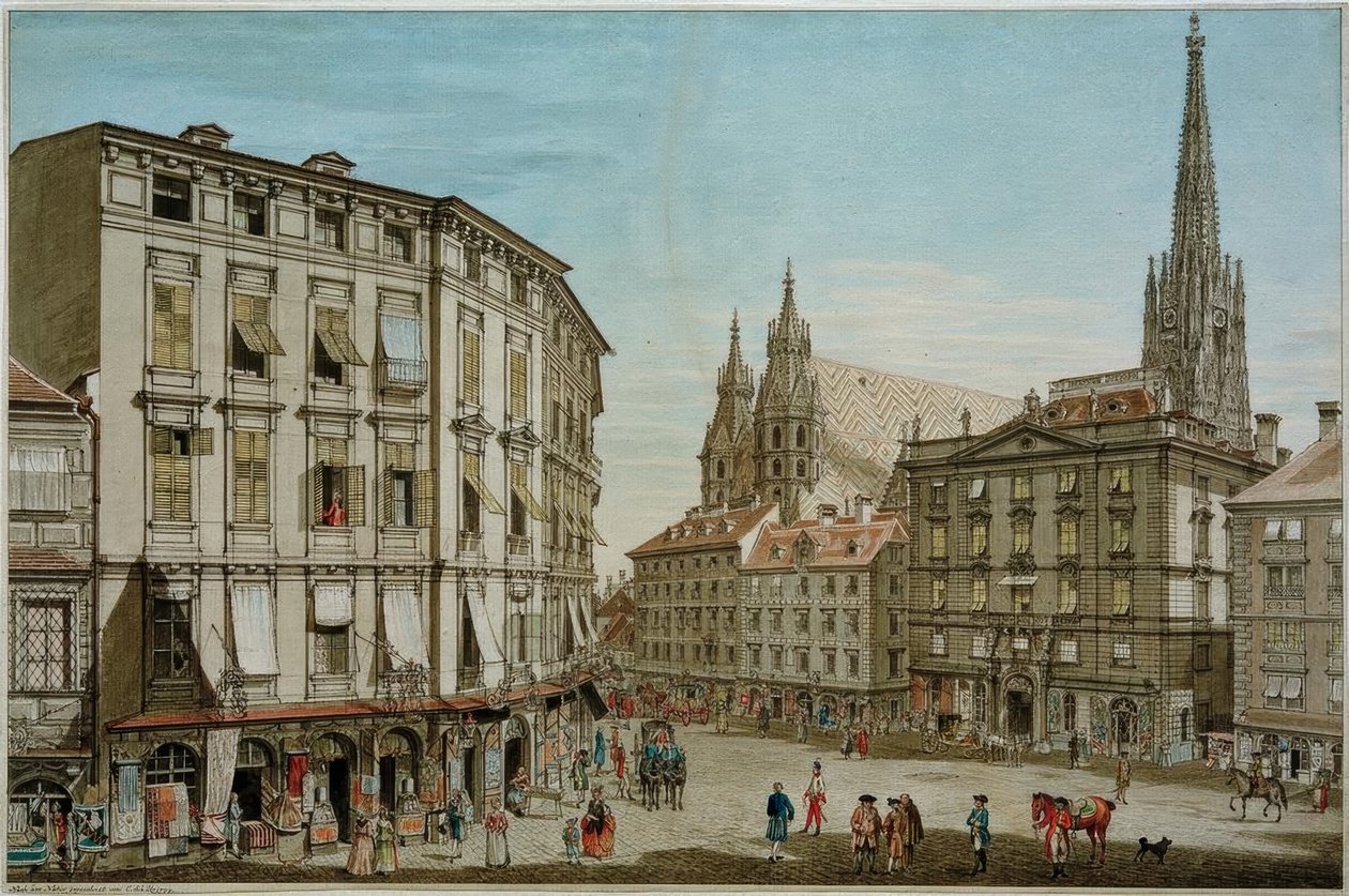 Piazza Stock-im-Eisen a Vienna da Carl Schütz