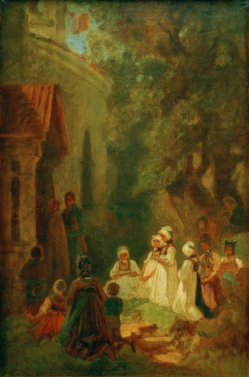Devozione davanti alla cappella nel bosco da Carl Spitzweg