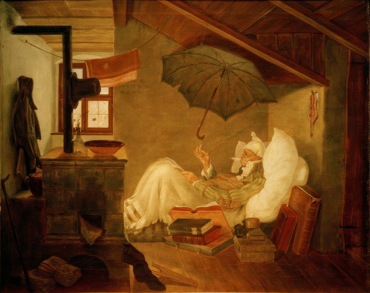 Il povero poeta da Carl Spitzweg
