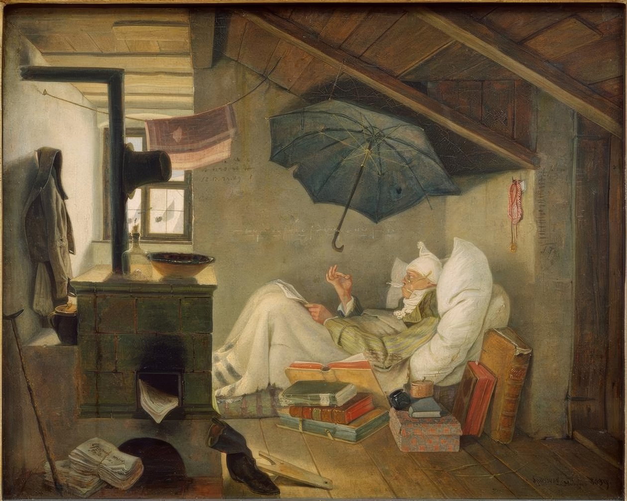 Il povero poeta da Carl Spitzweg