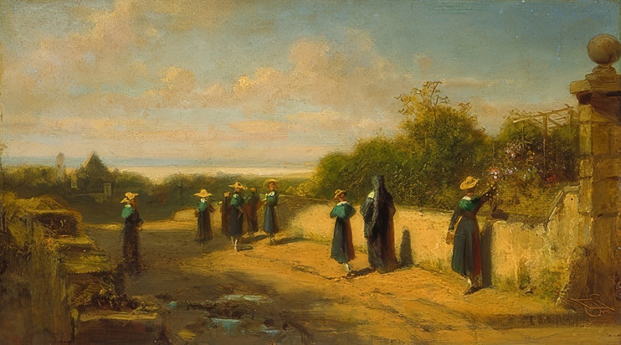 Passeggiata del collegio femminile da Carl Spitzweg