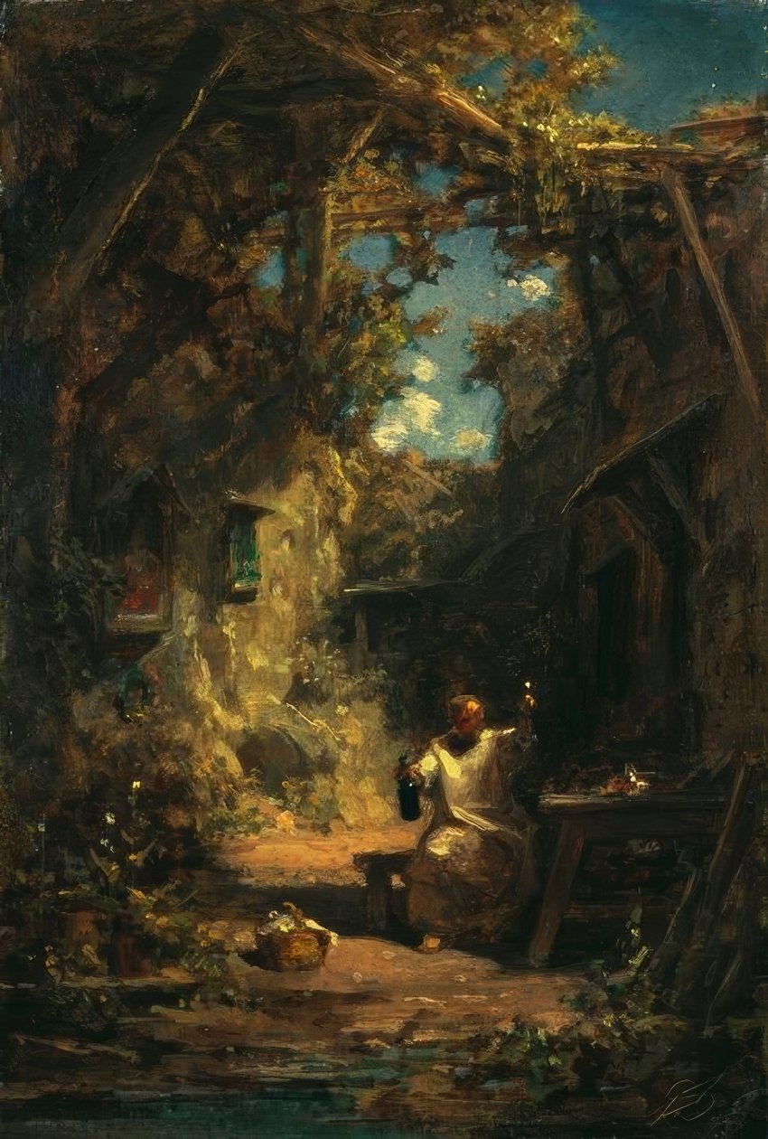 Monaco alla degustazione del vino da Carl Spitzweg