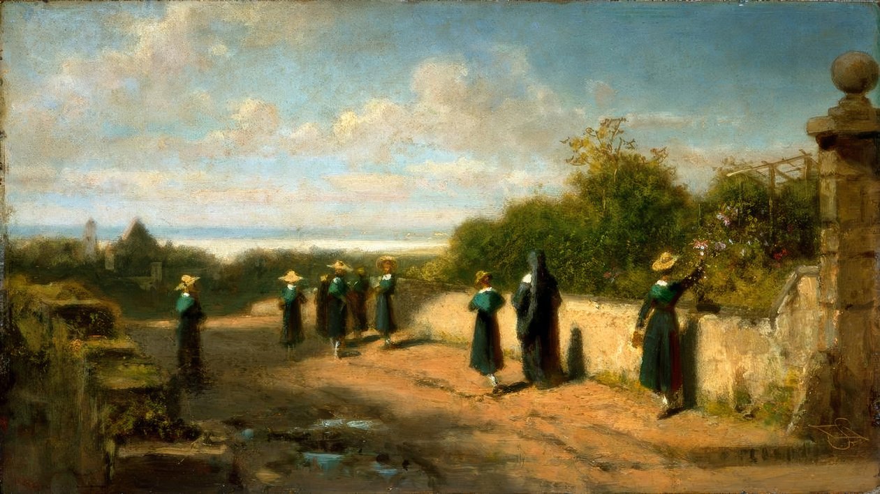 Collegio femminile in passeggiata da Carl Spitzweg