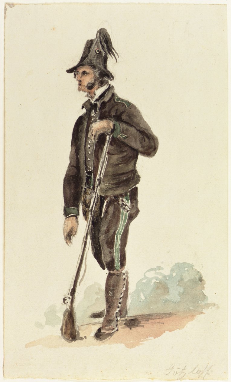 Cacciatore italiano, 1830 da Carl Wilhelm Goetzloff