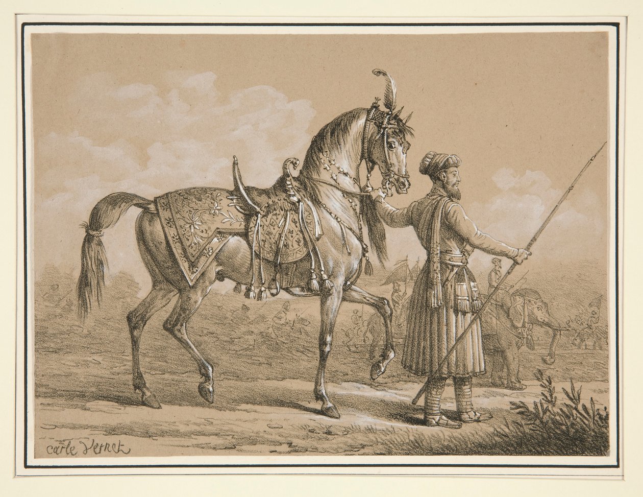 Mamelucco e Cavallo Arabo da Carle Vernet