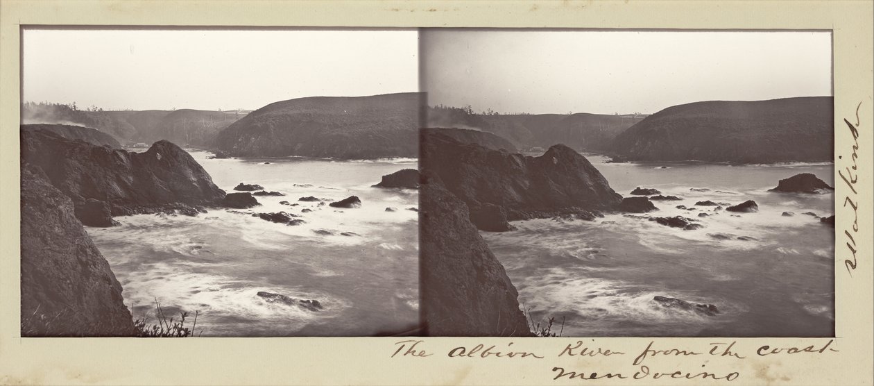 Il Fiume Albion dalla Costa, Mendocino da Carleton E. Watkins