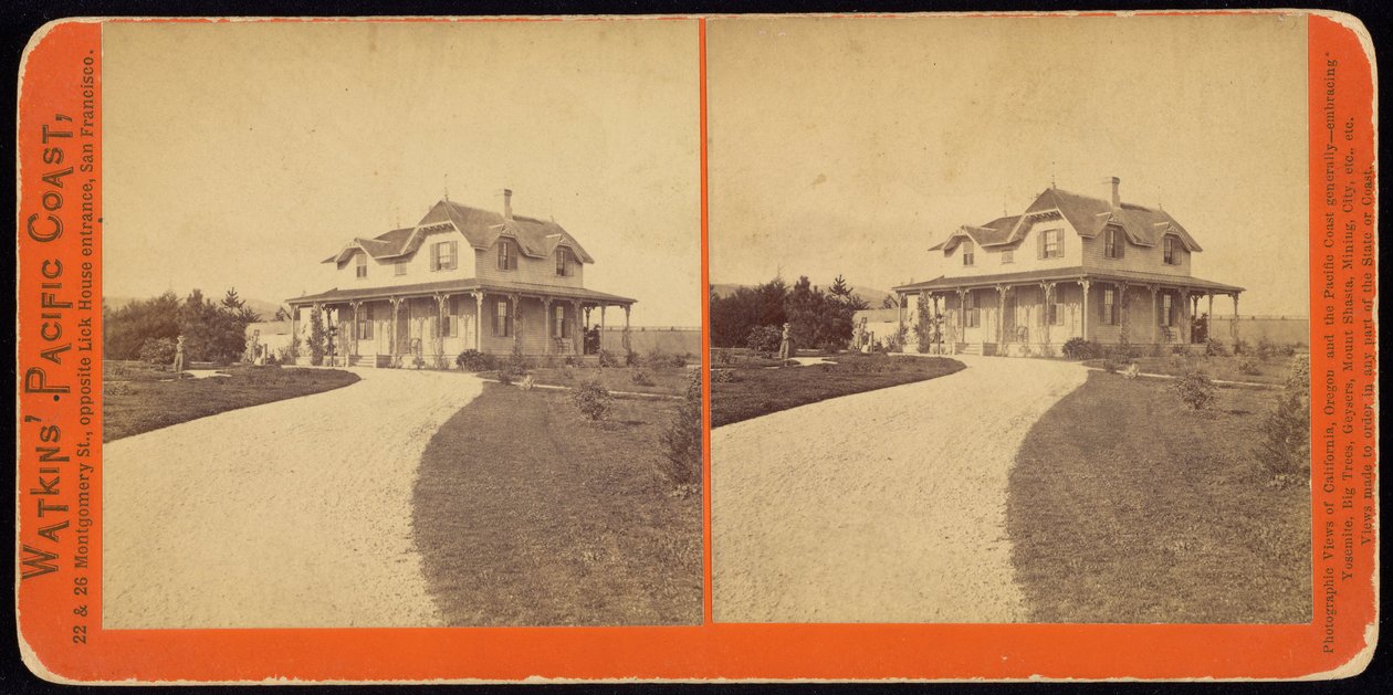 Residenza non identificata, probabilmente in California da Carleton Watkins