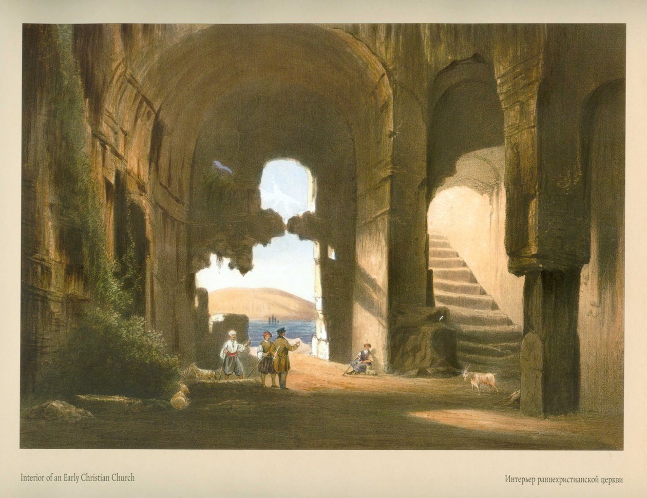 Interno di una chiesa paleocristiana da Carlo Bossoli