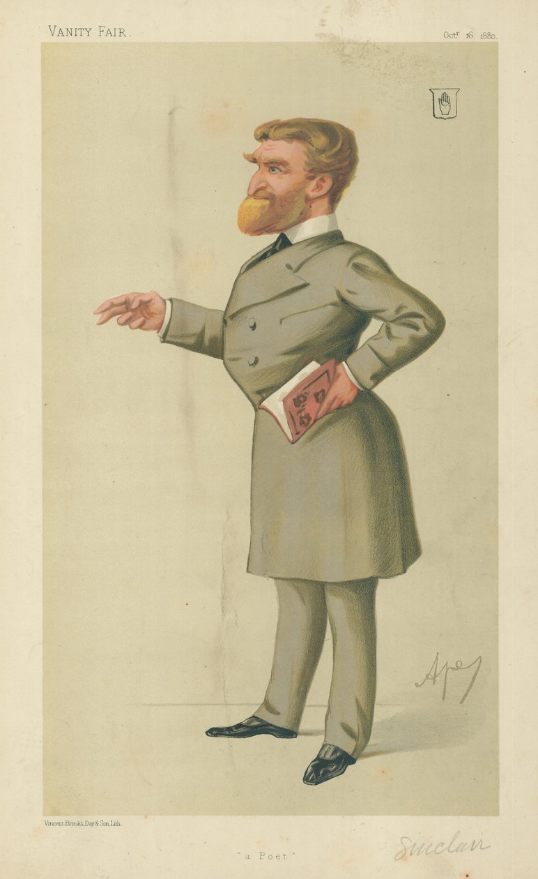 Sir John George Sinclair, un poeta, 16 ottobre 1880, caricatura di Vanity Fair da Carlo Pellegrini