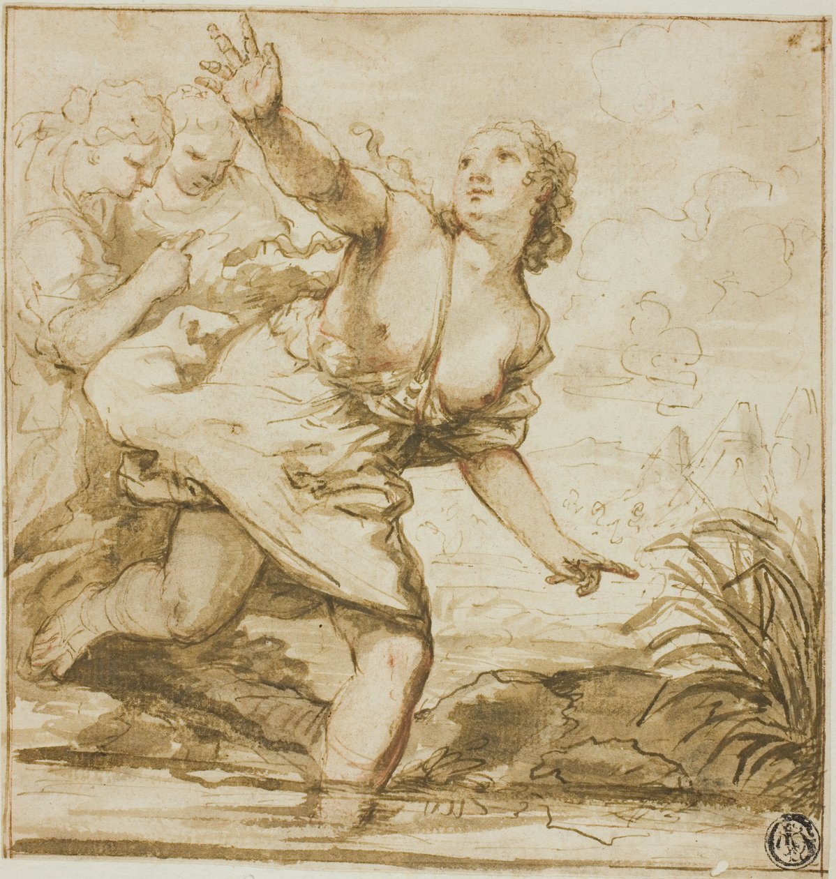 Donna in volo da Carlo Cignani
