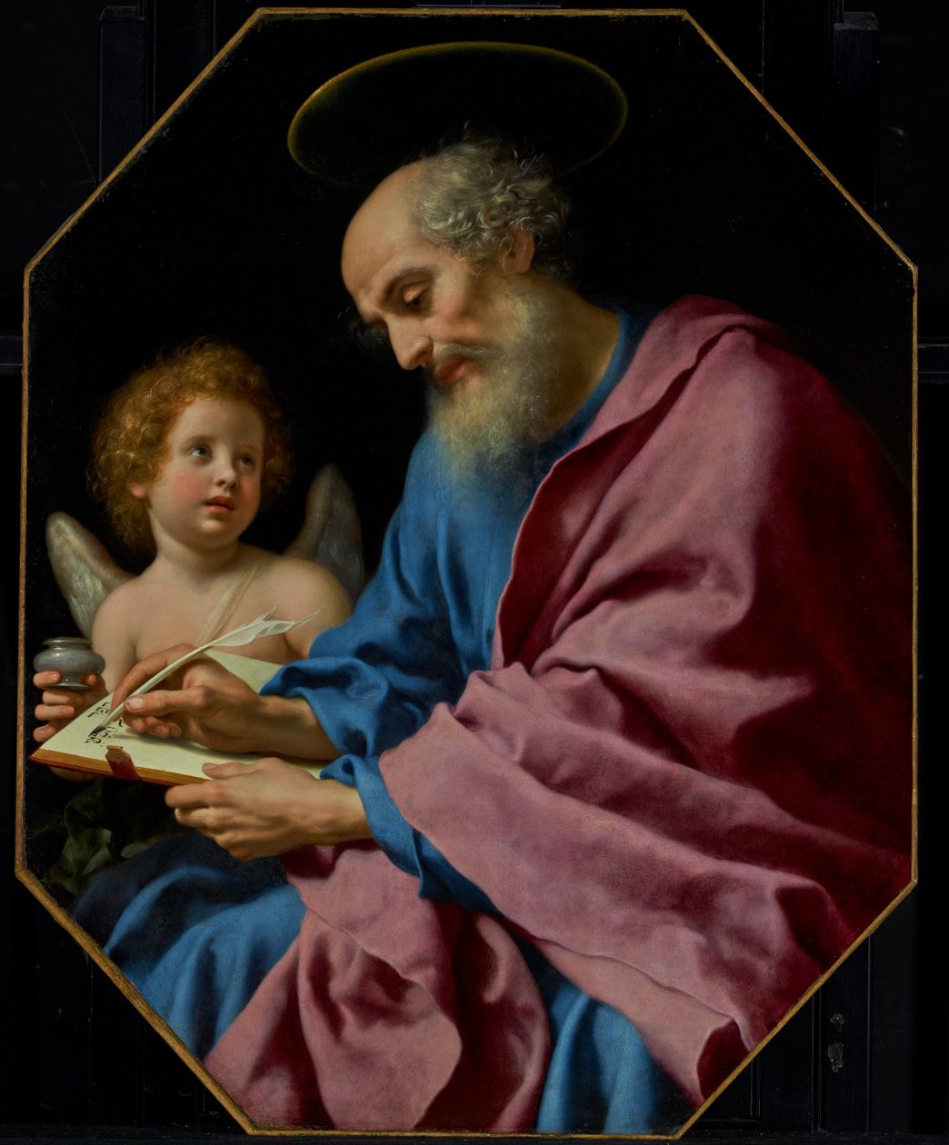 San Matteo scrive il suo Vangelo da Carlo Dolci