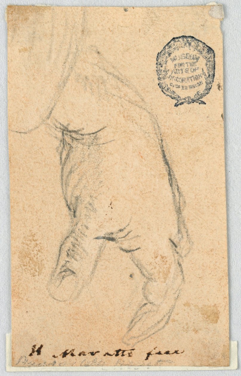 Disegno: Una mano sinistra sospesa da Carlo Maratti