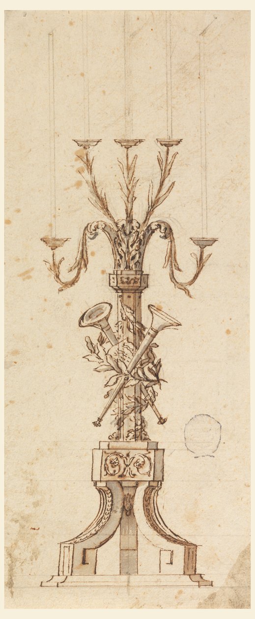 Design per un candelabro da Carlo Marchionni