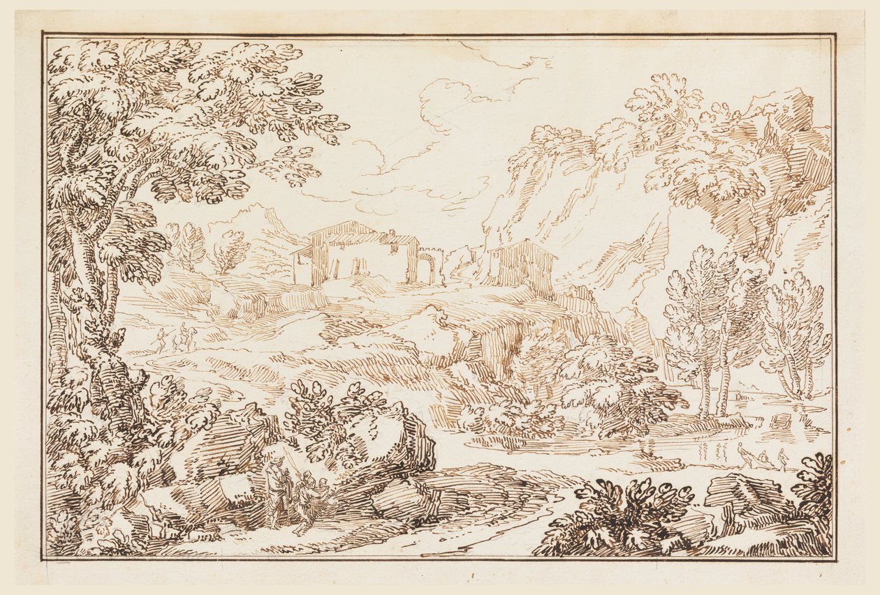 Disegno, Un paesaggio, 1770-86 da Carlo Marchionni