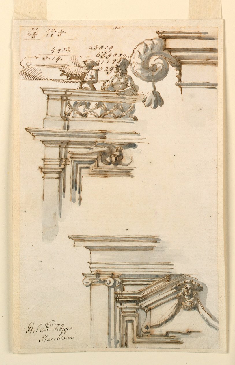 Disegno, due ante, 1750-75 da Carlo Marchionni