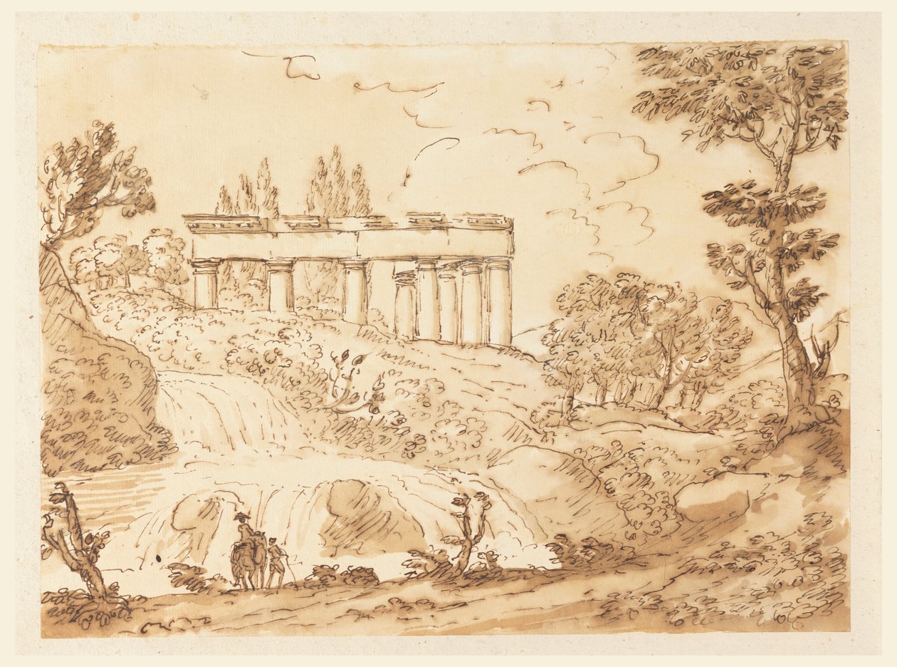 Paesaggio con rovine del tempio da Carlo Marchionni