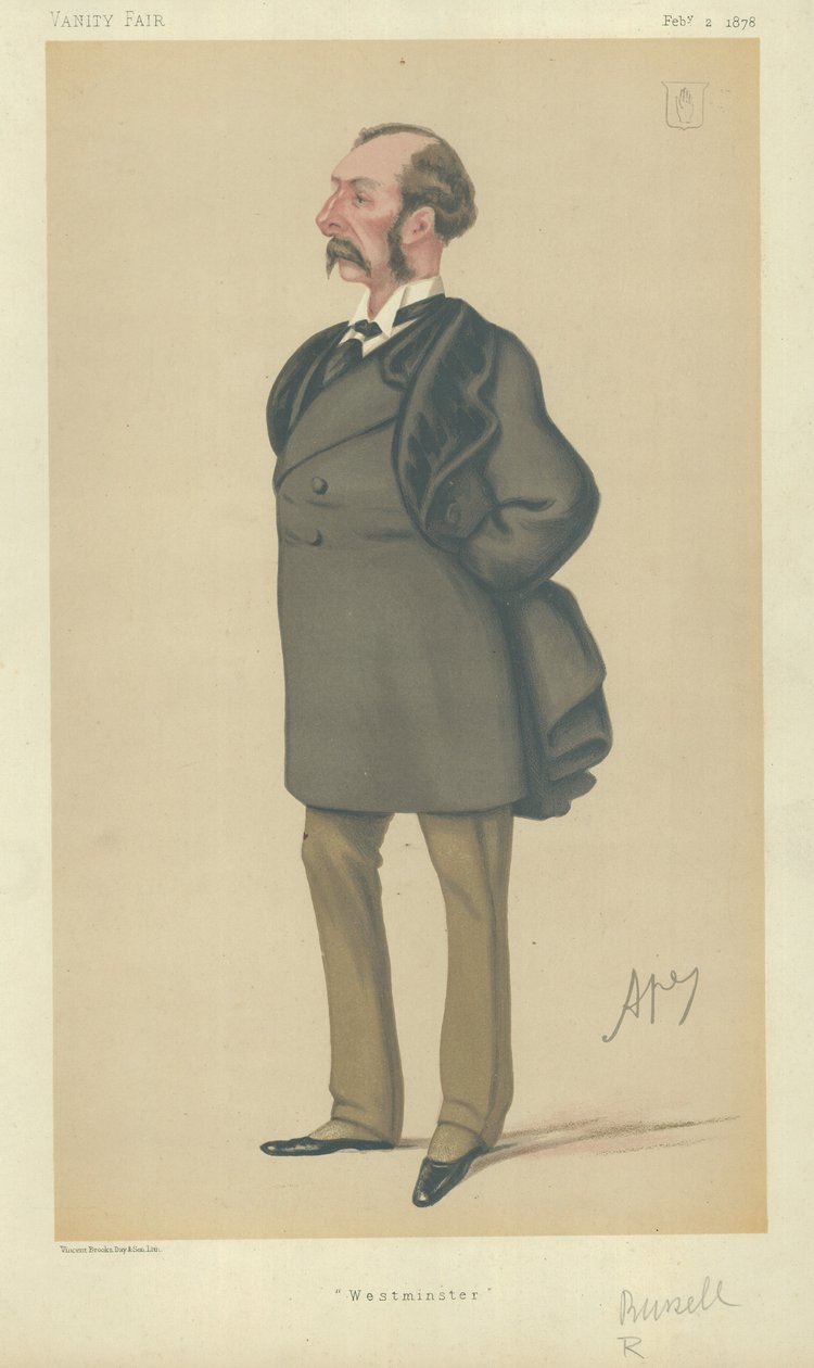 Sir Charles Russell (litografia a colori) da Carlo Pellegrini