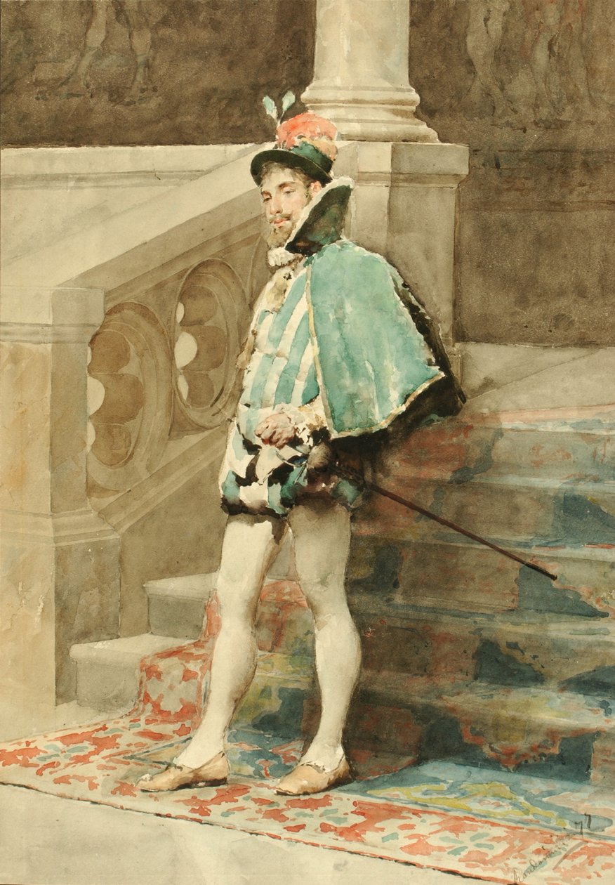 Studio di un cortigiano, 1877 da Carlo Randanini