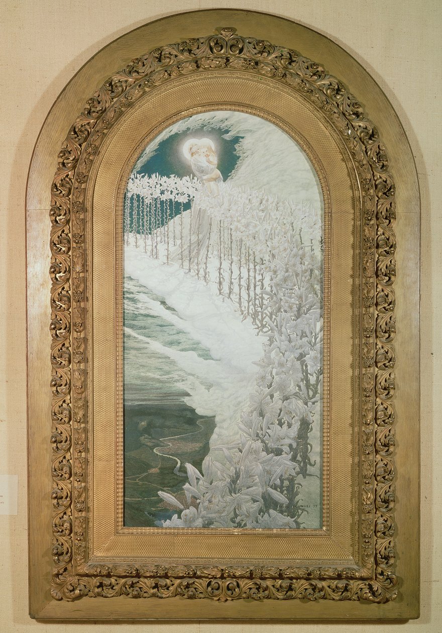 Vergine dei Gigli, 1899 da Carlos Schwabe