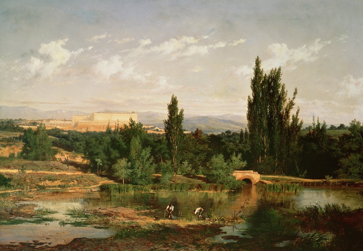 Campagna con un fiume, Manzanares da Carlos de Haes