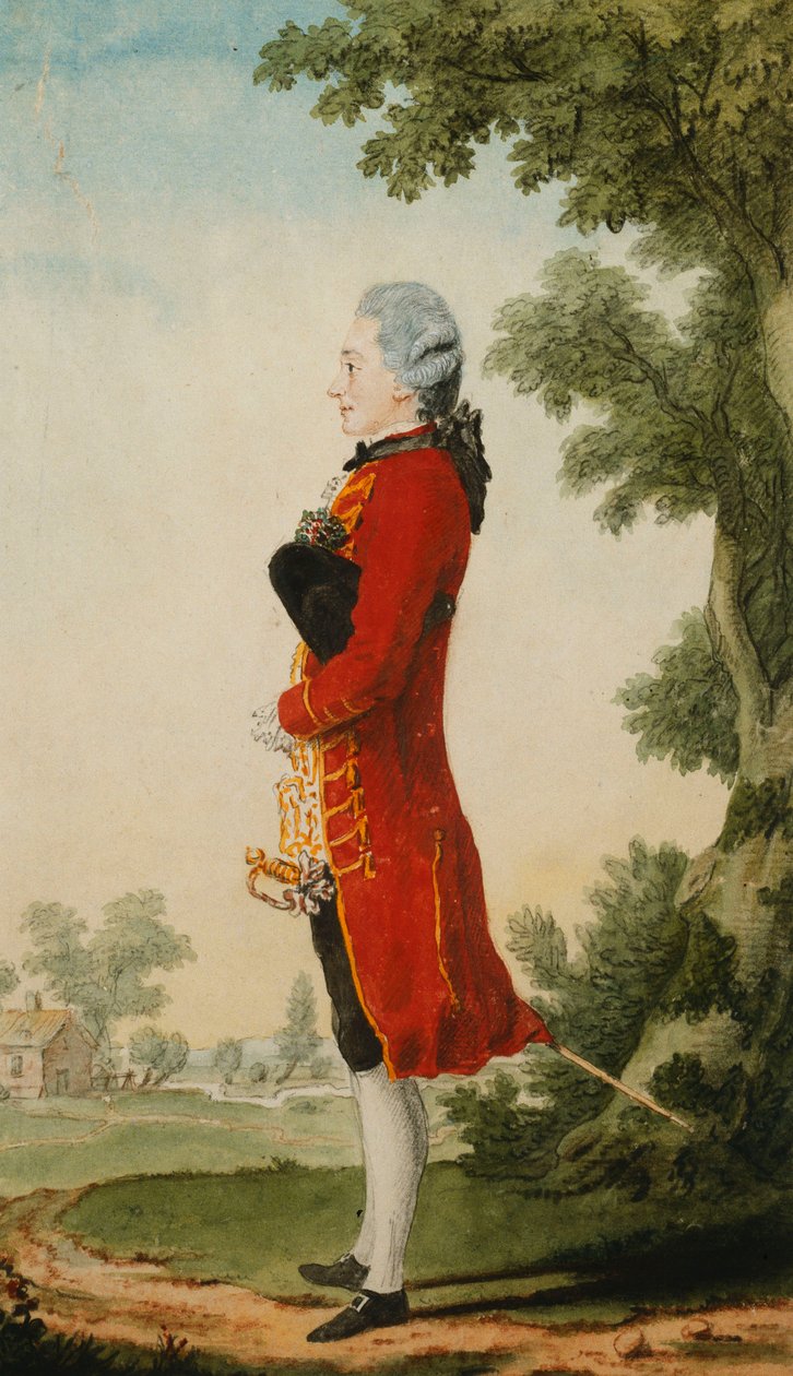 Il barone de Talleyrand, in un paesaggio da Carmontelle