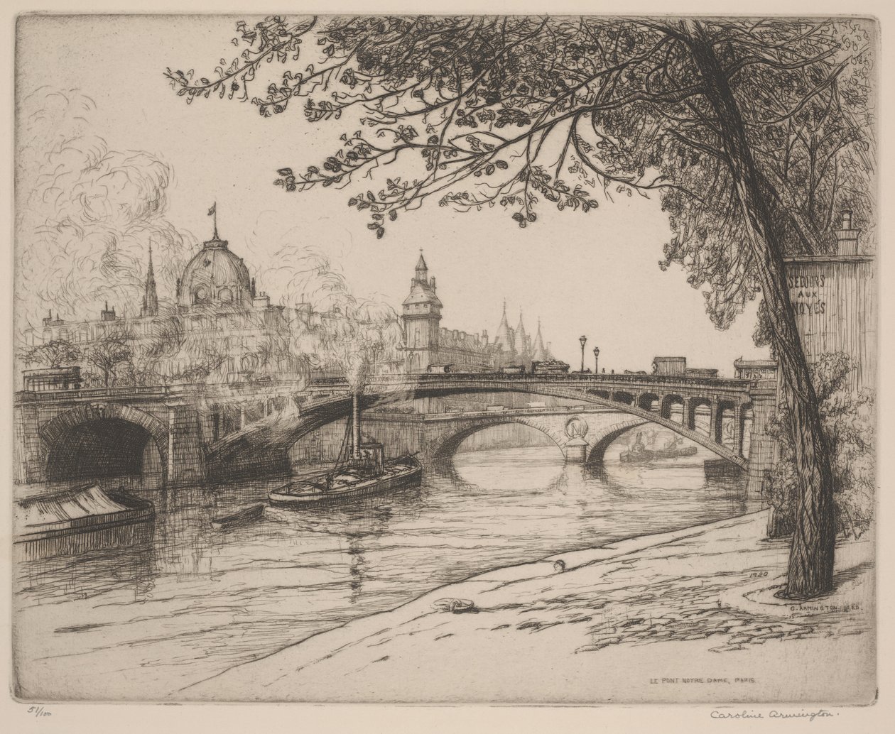 Le Pont Notre Dame, Parigi da Caroline Armington