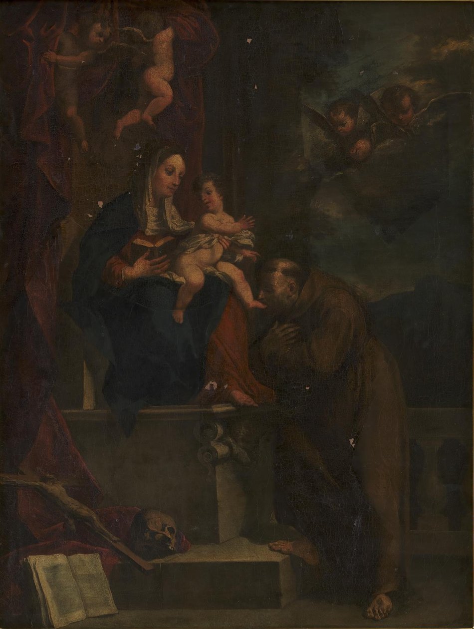 Maria, Gesù e San Francesco da Carracci