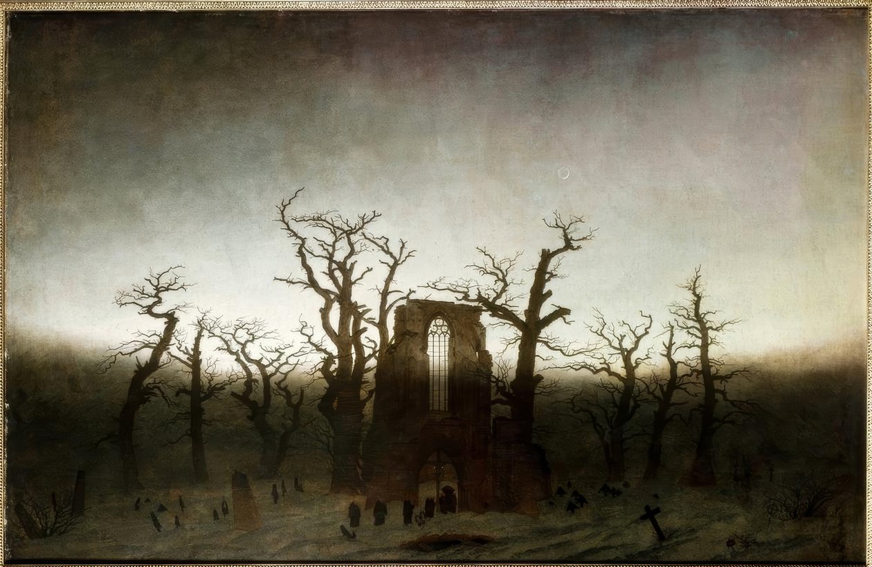 Abbazia nella foresta di querce da Caspar David Friedrich