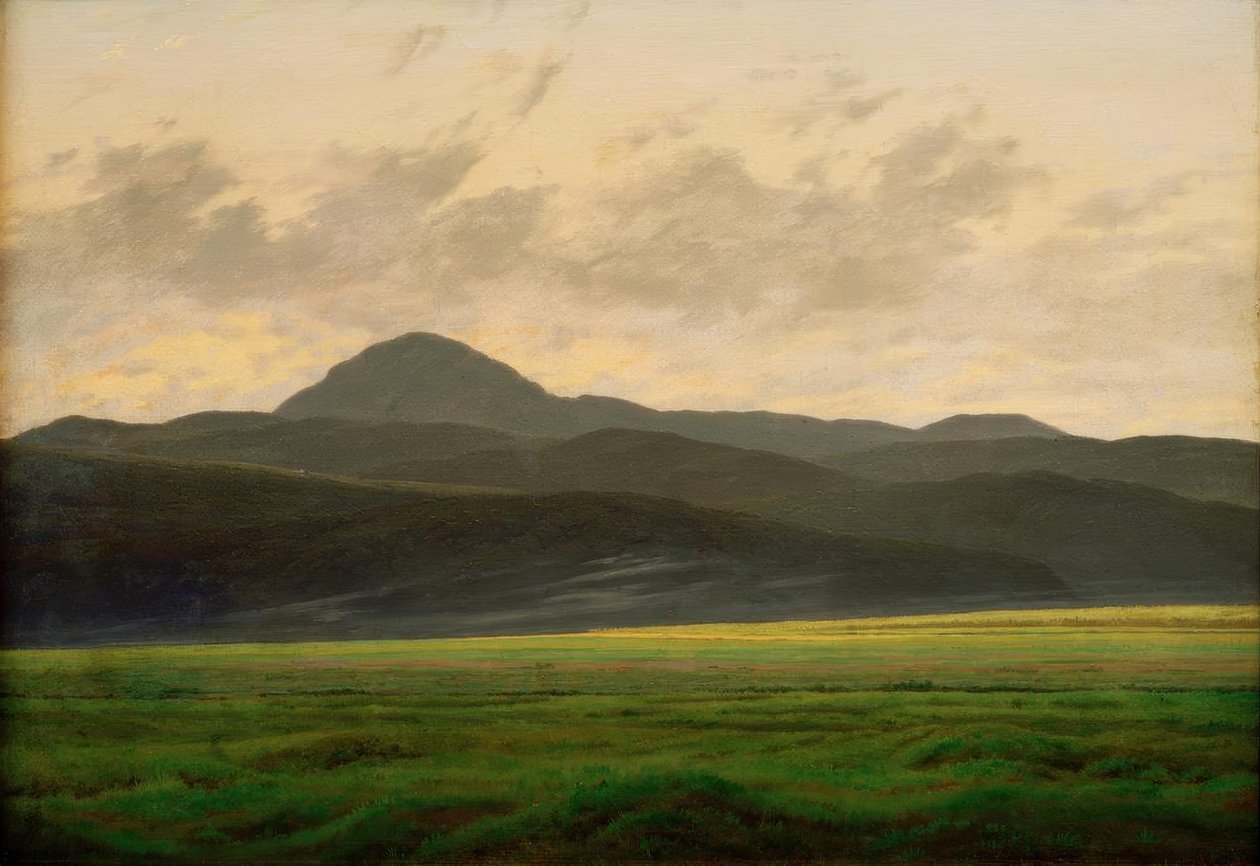Paesaggio montano in Boemia da Caspar David Friedrich
