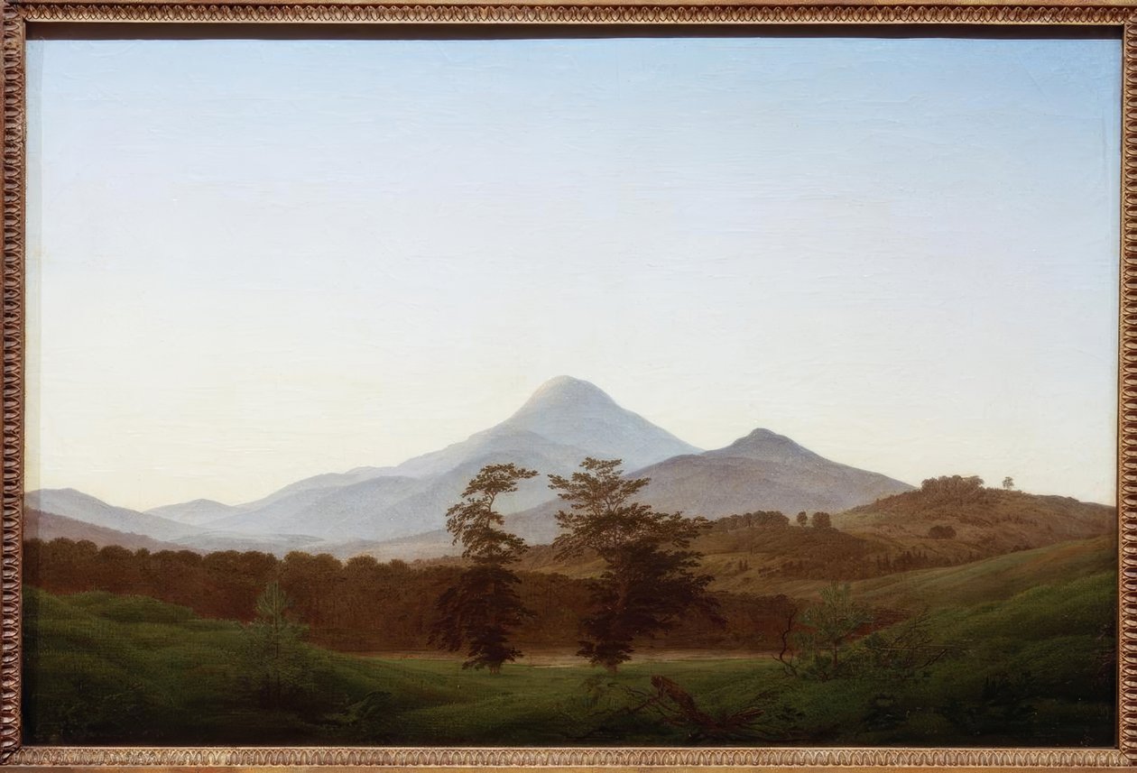 Paesaggio boemo (paesaggio montano) da Caspar David Friedrich