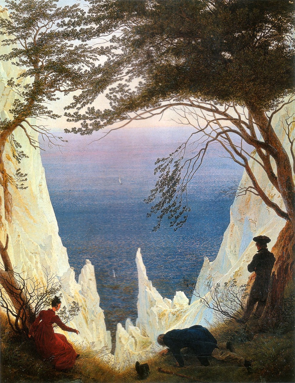 Scogliere di gesso a Rügen da Caspar David Friedrich