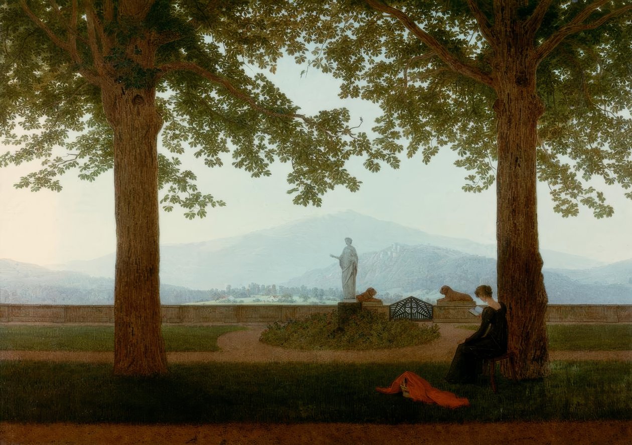 Terrazza del giardino da Caspar David Friedrich