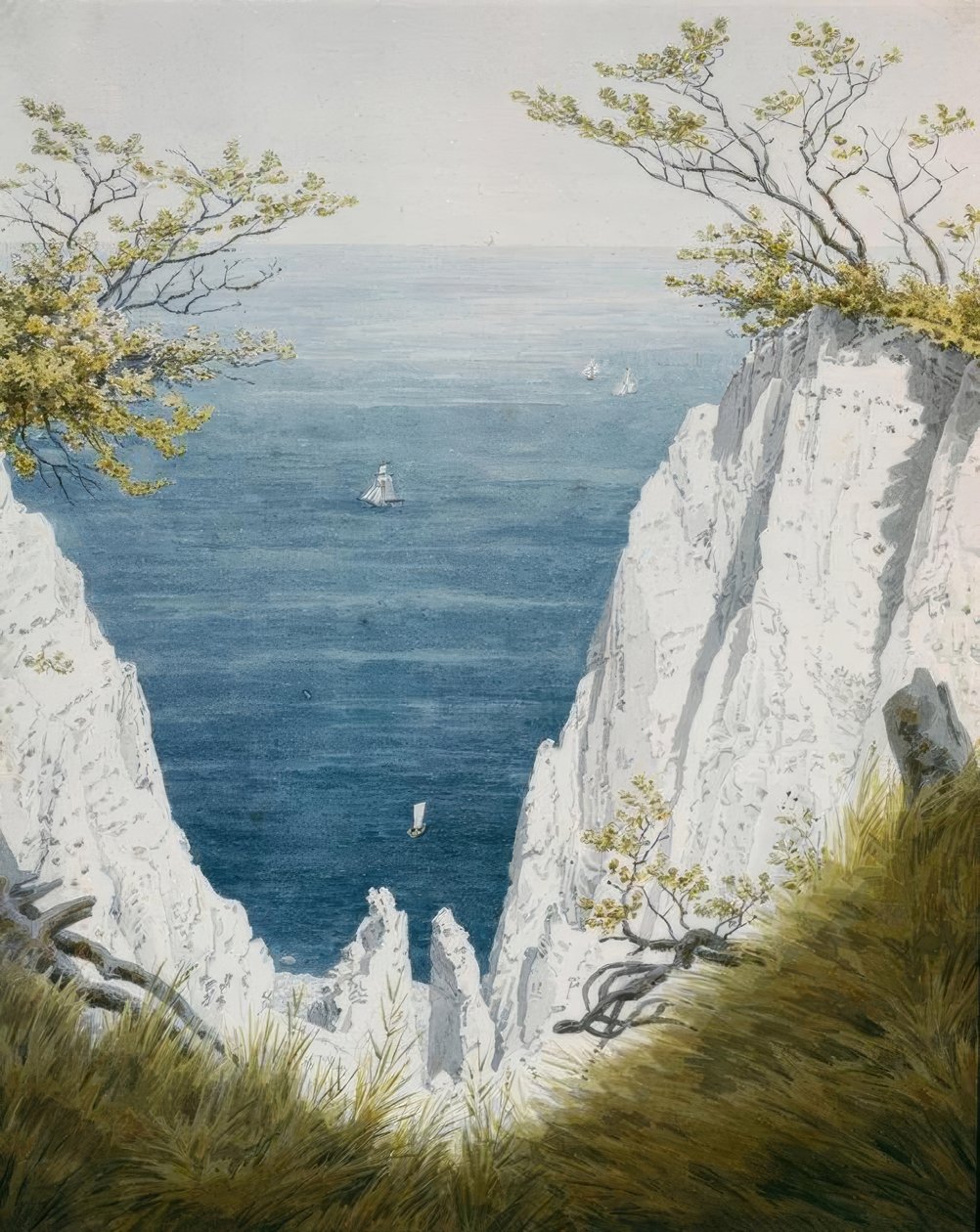 Scogliere di gesso a Rügen da Caspar David Friedrich