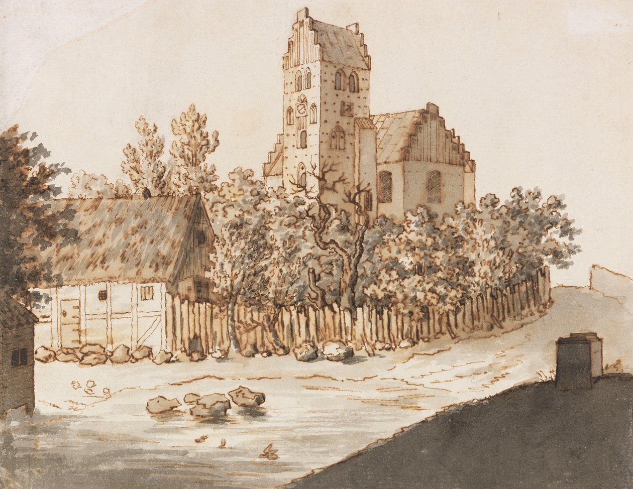 Chiesa di Lyngby da Caspar David Friedrich