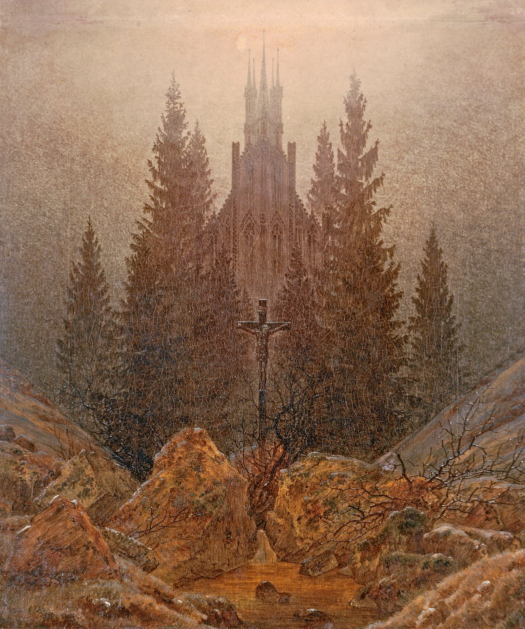 La croce nelle montagne da Caspar David Friedrich