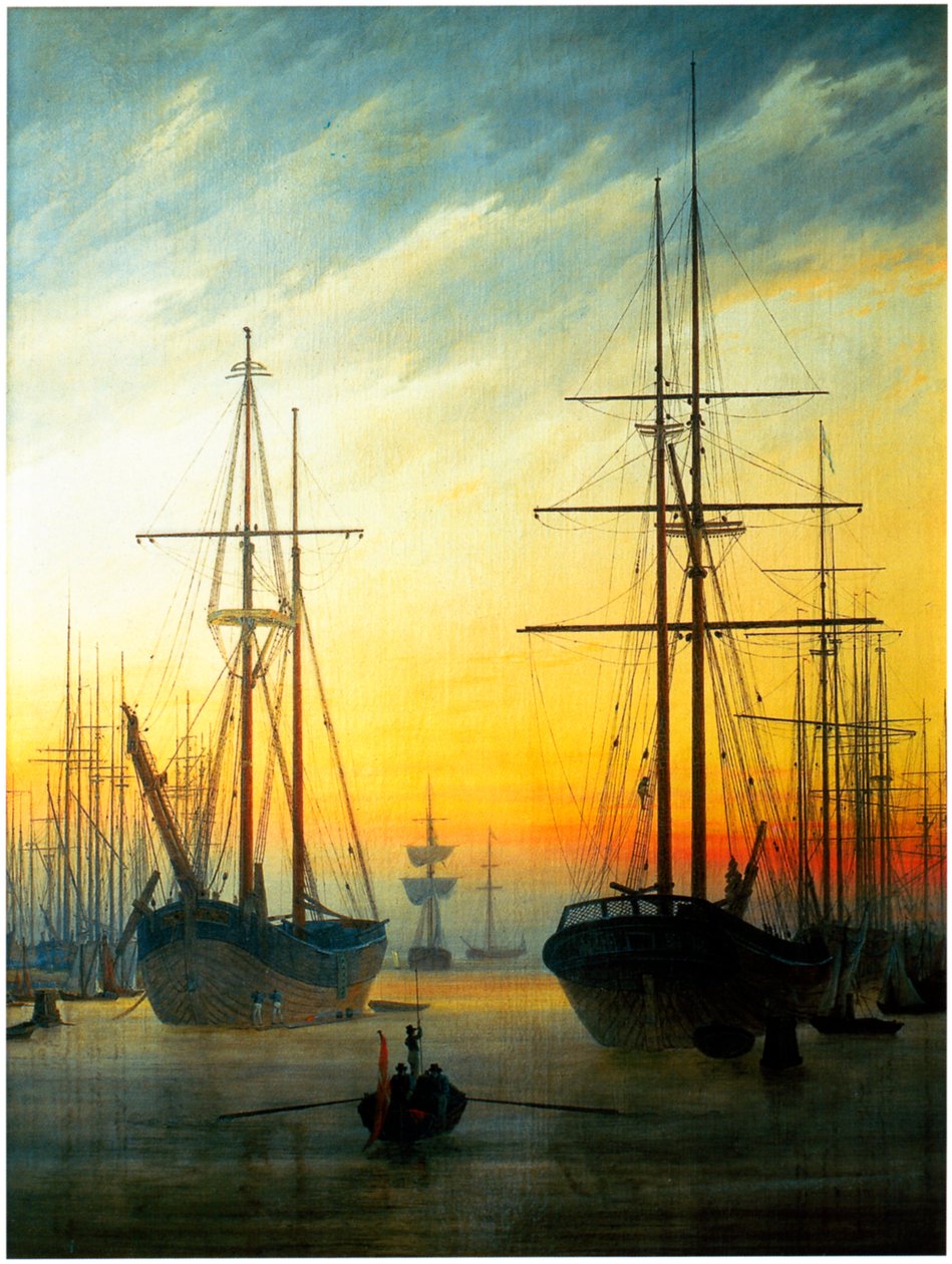 Vista di un porto da Caspar David Friedrich
