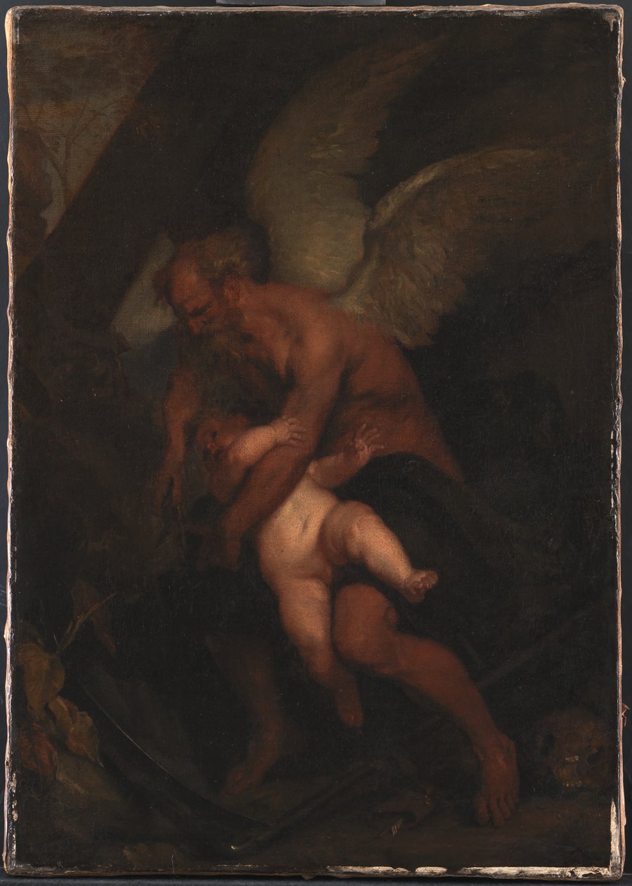Il Tempo taglia le ali a Cupido da Caspar Netscher